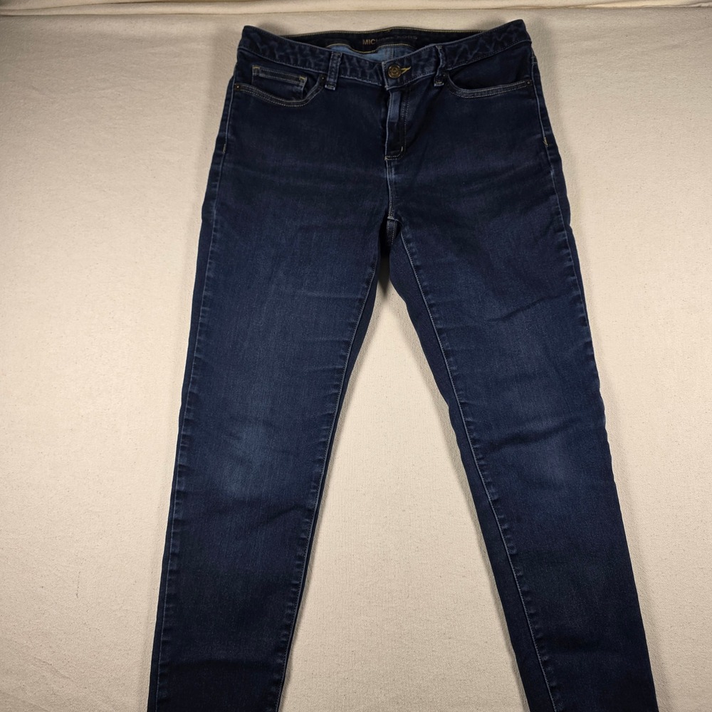 Michael Kors Womens Skinny Jeans Dark Indigo Blue Stretch Denim Size 8